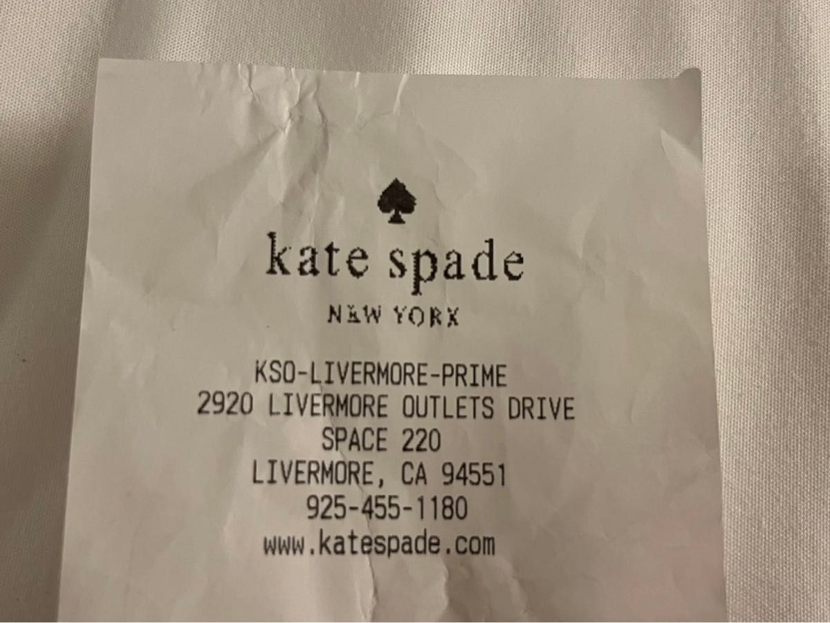Katespade ケイトスペード 名刺入れ　カードケース　カードホルダー 定期入れ レザー パスケース カード入れ　グレー　白