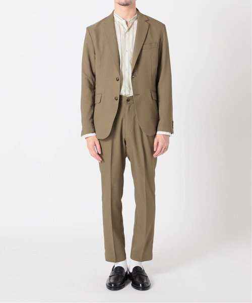  beautiful goods suit 417 EDIFICE setup khaki Edifice jacket slacks pants beige size xl plain autumn summer 22010312300110
