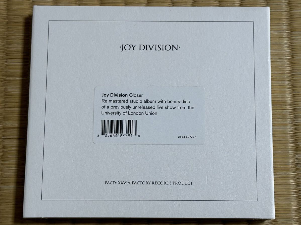 JOY DIVISION ジョイ・ディヴィジョン Closer 2CD / NEW ORDER ニュー・オーダー の画像2