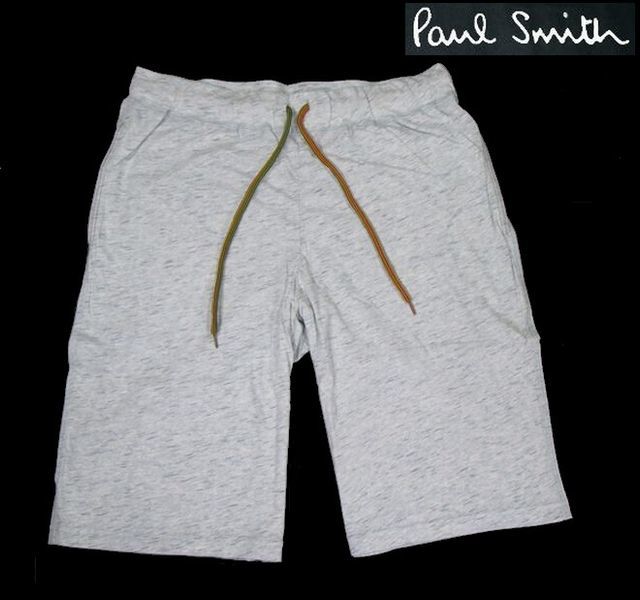 ◇Y122 新品 ポールスミス Paul Smith ショートパンツ 【L】グレー　マルチカラー　ブランドロゴ　ハーフパンツ　ワンマイルウエア_画像1