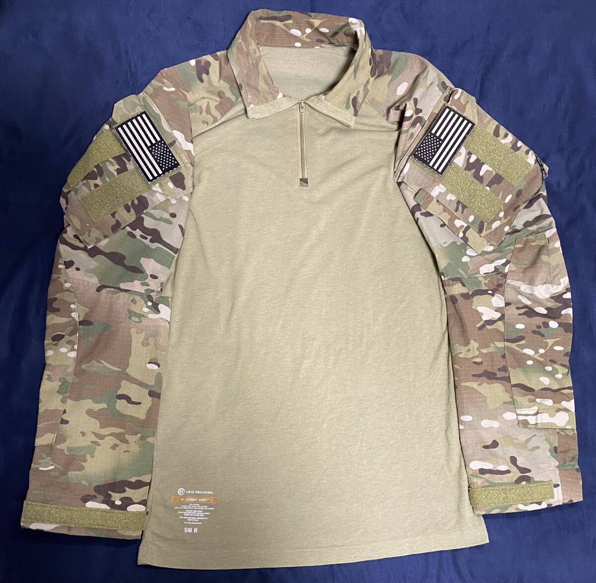  оригинал Crye G3 Combat Shirt SM-R combat рубашка мульти- cam Multicam Crye Precision Small IR флаг patch BritkitUSA