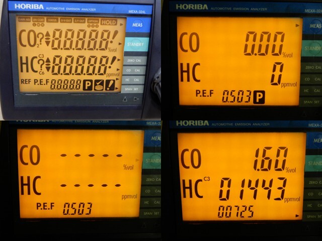 HORIBA CO HC 自動車排気ガステスター 新規校正証書付 MEXA-３２４L 認証工場基準工具 排ガステスター 堀場の画像6