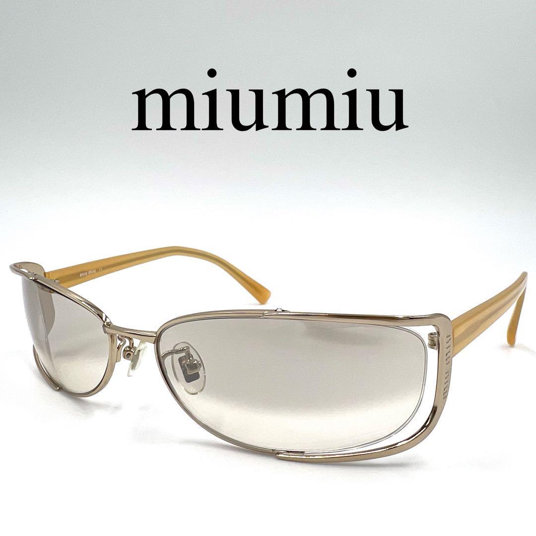 miumiu ミュウミュウ サングラス 度なし SMU60F サイドロゴ_画像1