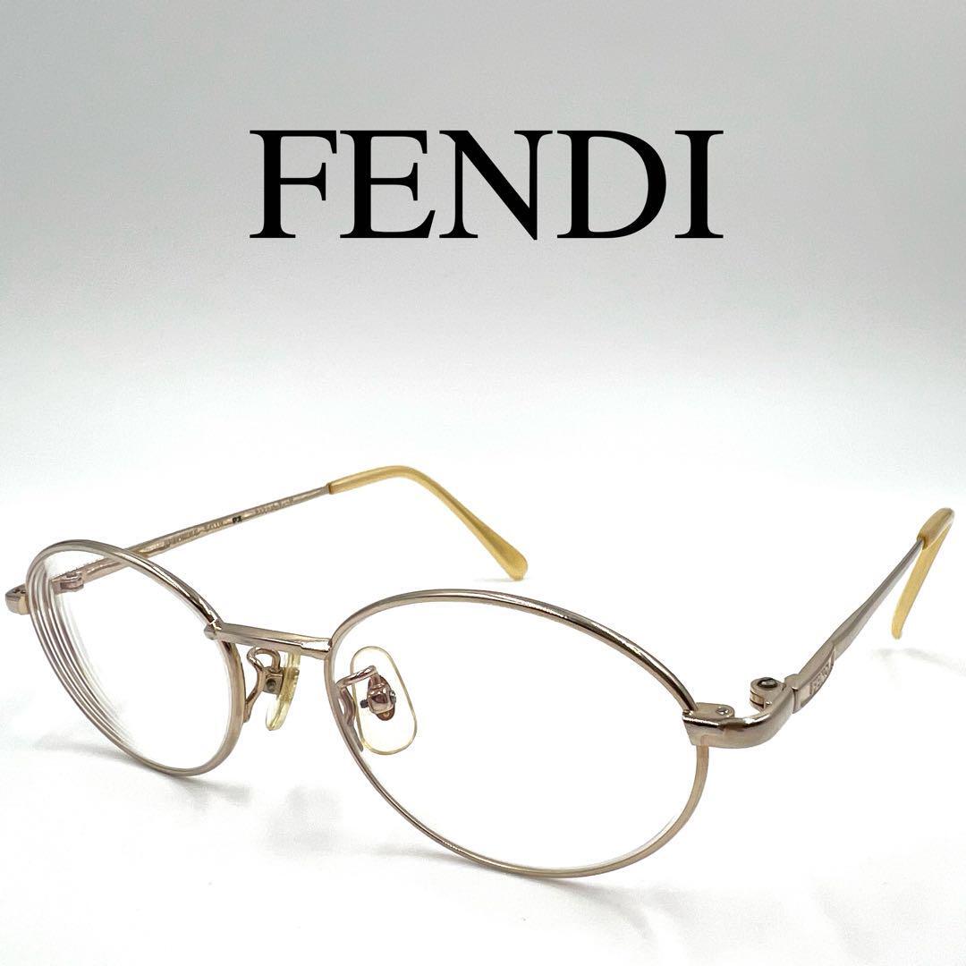 FENDI フェンディ メガネ 眼鏡 度入り FE-5019 オーバル フルリム_画像1