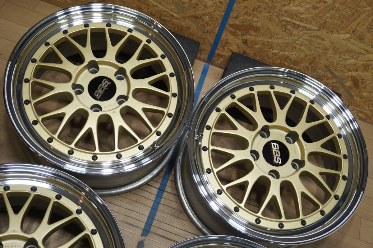 J106【希少】BBS LM089 ☆ PCD120 8J+40 BMW ゴールド 当時物_画像2