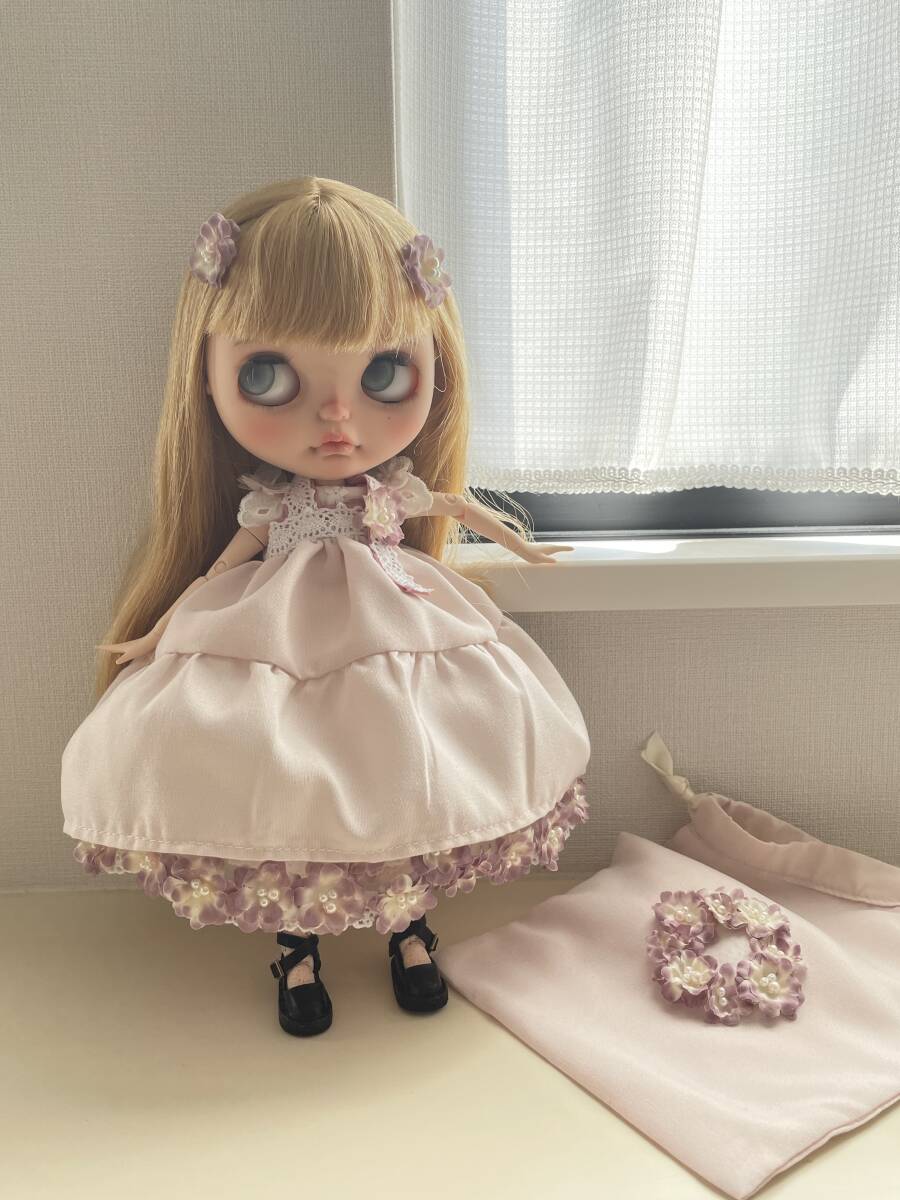 【Blythe outfit】Seasons closet ＊ウェルカム スプリング＊ブライス アウトフィット6点+巾着袋 ハンドメイド ※ドールはつきませんの画像2