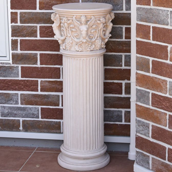 [ outlet ]48,000 jpy gardening miscellaneous goods Rome n paul (pole) column resin import miscellaneous goods interior miscellaneous goods entranceway garden relief objet d'art ornament 