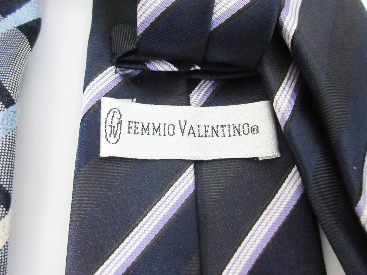 N8409【ネクタイ】8本まとめ★トラサルディ/E. THOMAS トーマス/FEMMIO VALENTINO/JUN NECKTIE etc★メンズ ファッション小物★中古★_画像4