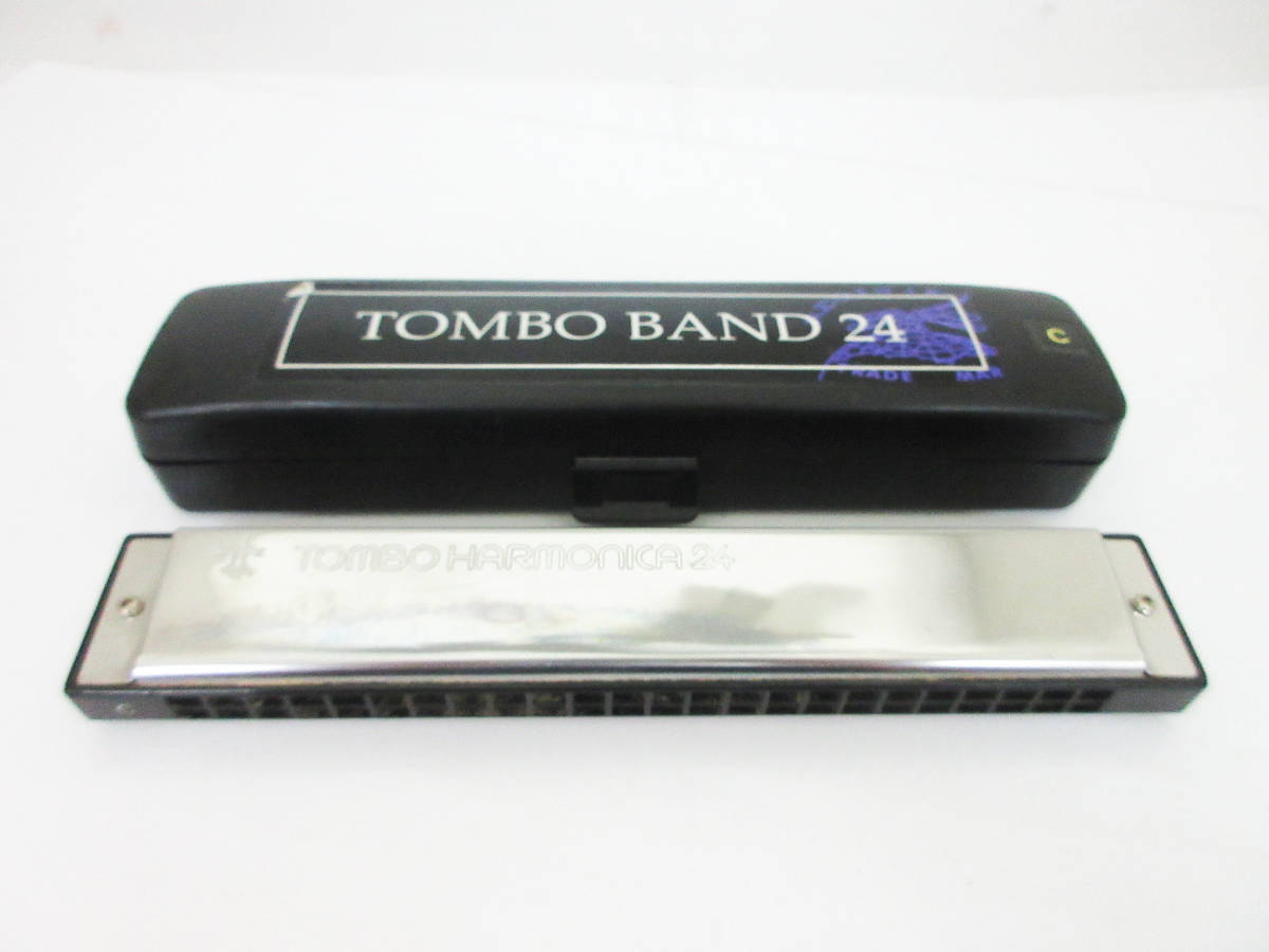 H504[. sound harmonica ]TOMBO BAND 24 C style *... dragonfly band 24 hole harmonica * musical instruments * used *