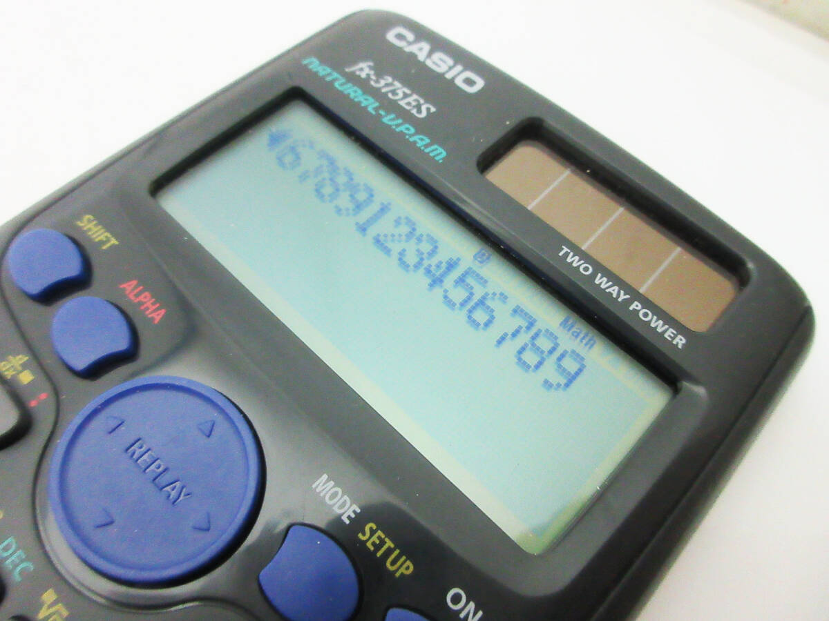 N8843【関数電卓】CASIO fx-375ES★カシオ 電卓★動作品★の画像3