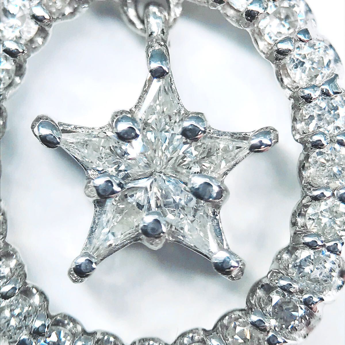 0.31ct スター 星 カイトカット ダイヤモンド ペンダントトップ プラチナ PT900