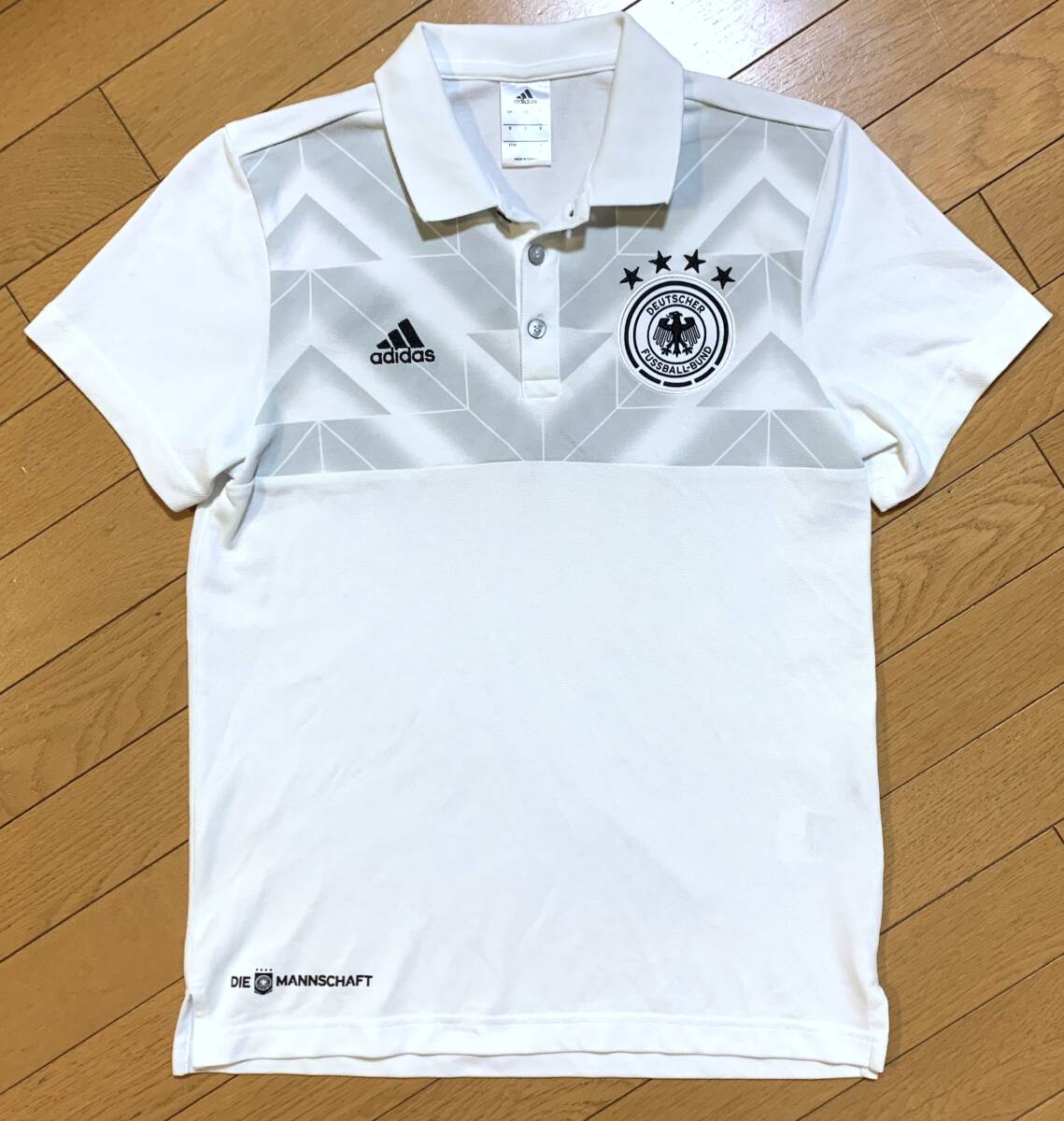 アディダス サッカードイツ代表 ポロシャツ 白_画像2