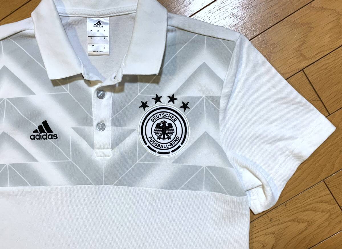 アディダス サッカードイツ代表 ポロシャツ 白_画像1