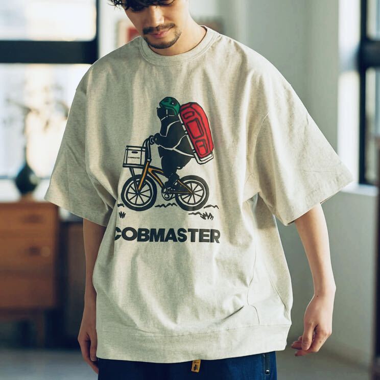 新入荷！40 ) Lsize コブマスター ビッグ Tシャツ COBMASTER 自転車 クマ くま 熊 半袖 オートミール カラーの画像10