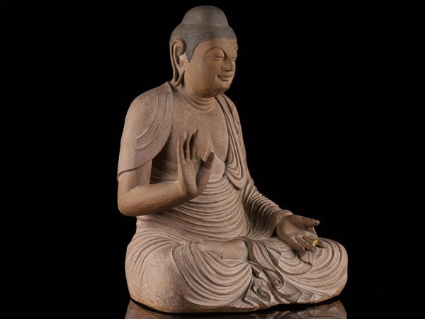 【流】仏教美術 国宝写 樹脂仏 高33cm KU967_画像3