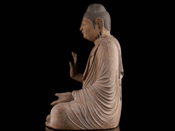 【流】仏教美術 国宝写 樹脂仏 高33cm KU967_画像2