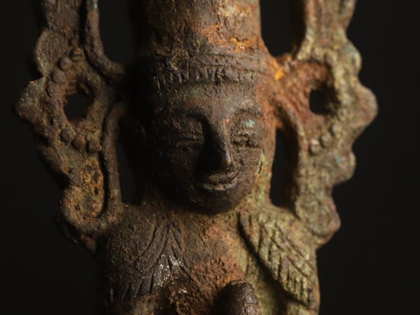 【流】仏教美術 中国 銅製 仏坐像 高15.8cm TS352_画像2