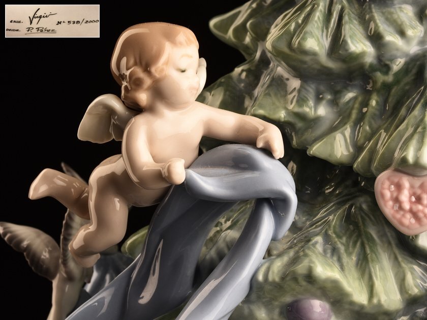 【流】LLADRO リヤドロ フィギュリン クリスマスツリー 「幸せの魔法」 高45cn TS185_画像2
