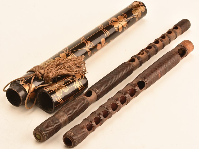 [.] времена традиционные японские музыкальные инструменты бамбук структура ryuuteki .. поперечная флейта 2 пункт лакировка дудка тубус есть KV509