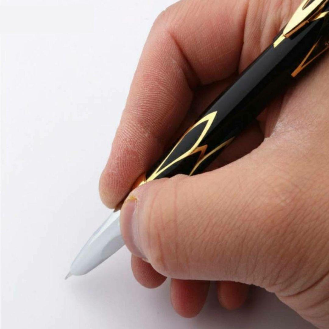 残りわずか 新品未使用　激渋　万年筆　筆記用具　憧れ　ペン　黒　ブラック　金　ゴールド　デザイン　サイズ;140mm 重量;30g　書きやすい_画像1