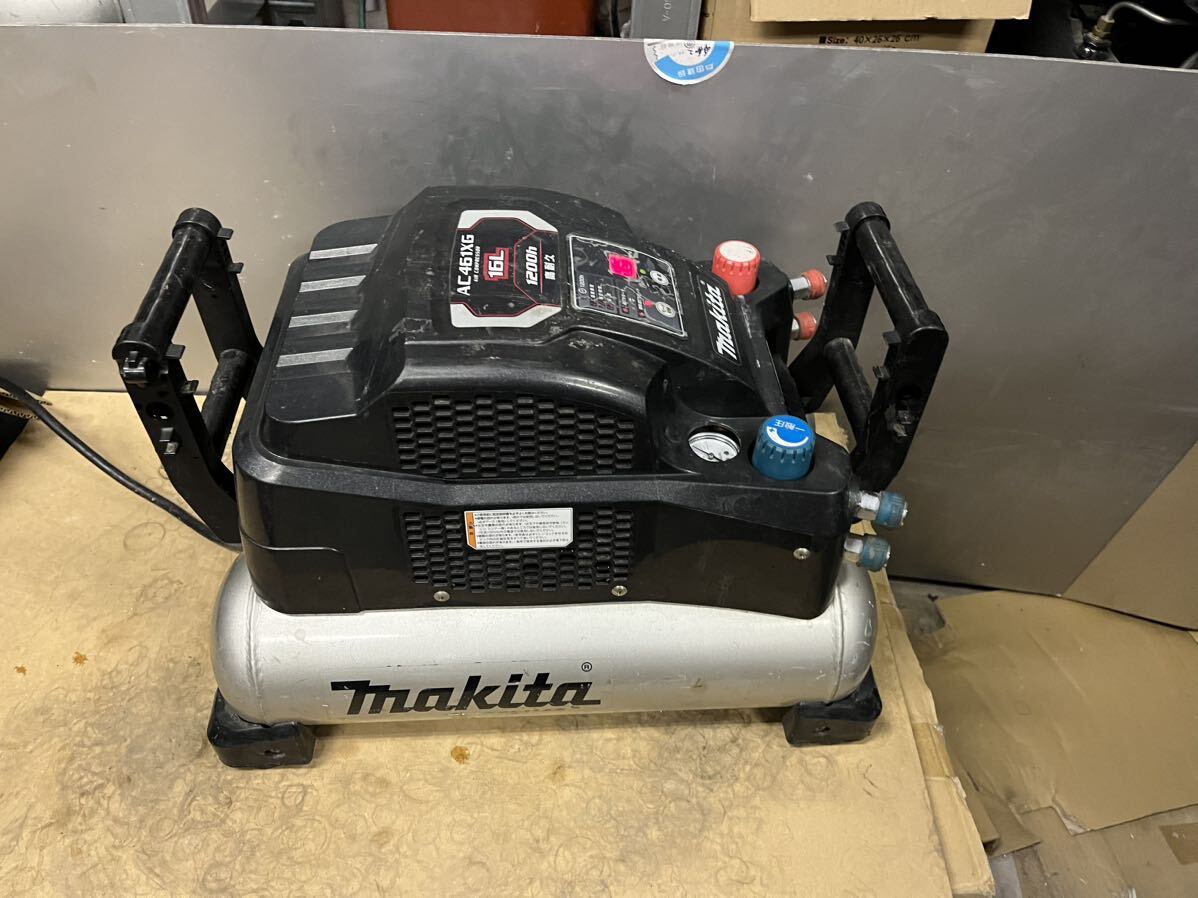 中古 大容量16Lエアコンプレッサーマキタ★AC461XG ★高圧 常圧 エア漏れなし