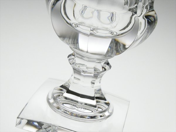 N449 Baccarat バカラ クリスタル 限定作品 デジレ キリン創立80周年記念 脚付 ベース 花瓶 飾壷の画像4