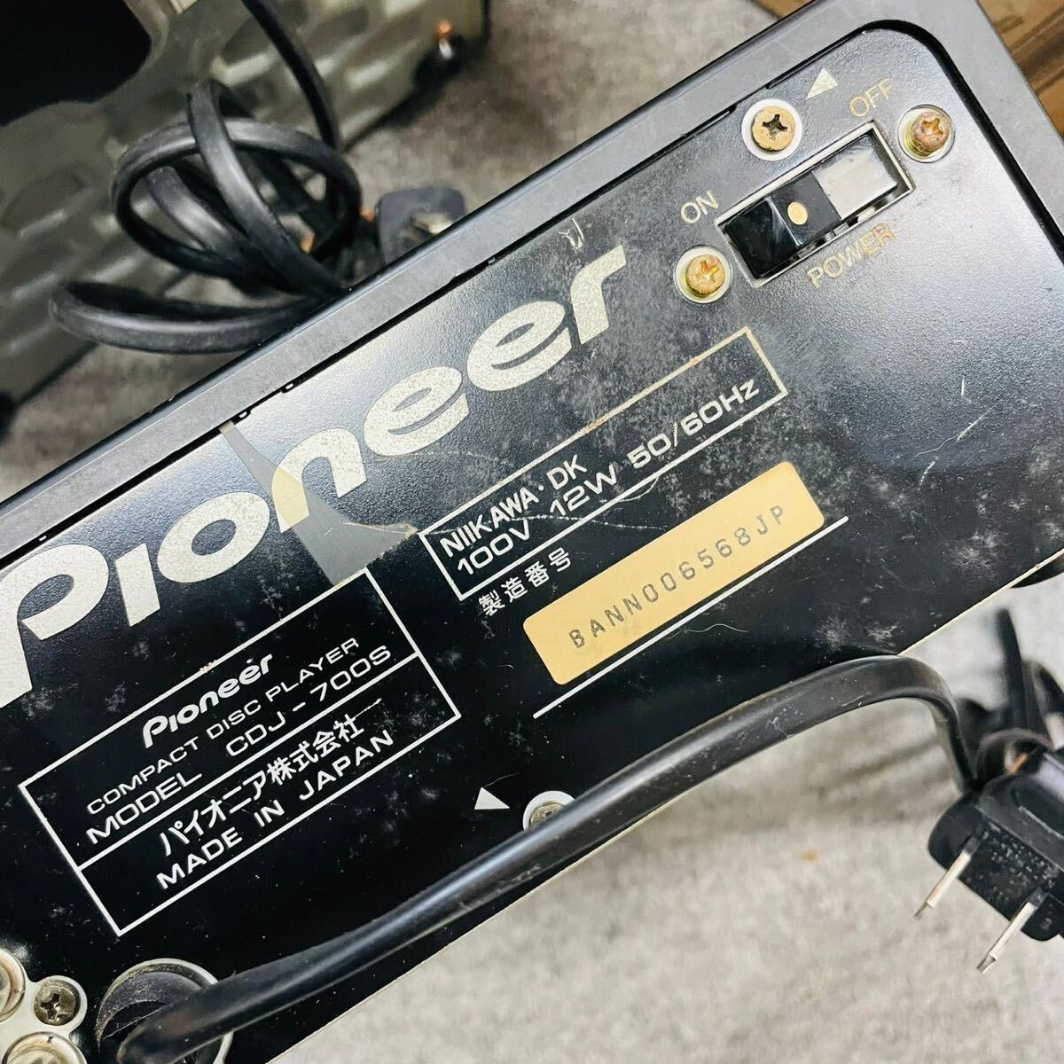 ジャンク Pioneer CDJ-700S プロフェッショナルコンパクトディスクプレーヤー 2台セット NN552の画像4