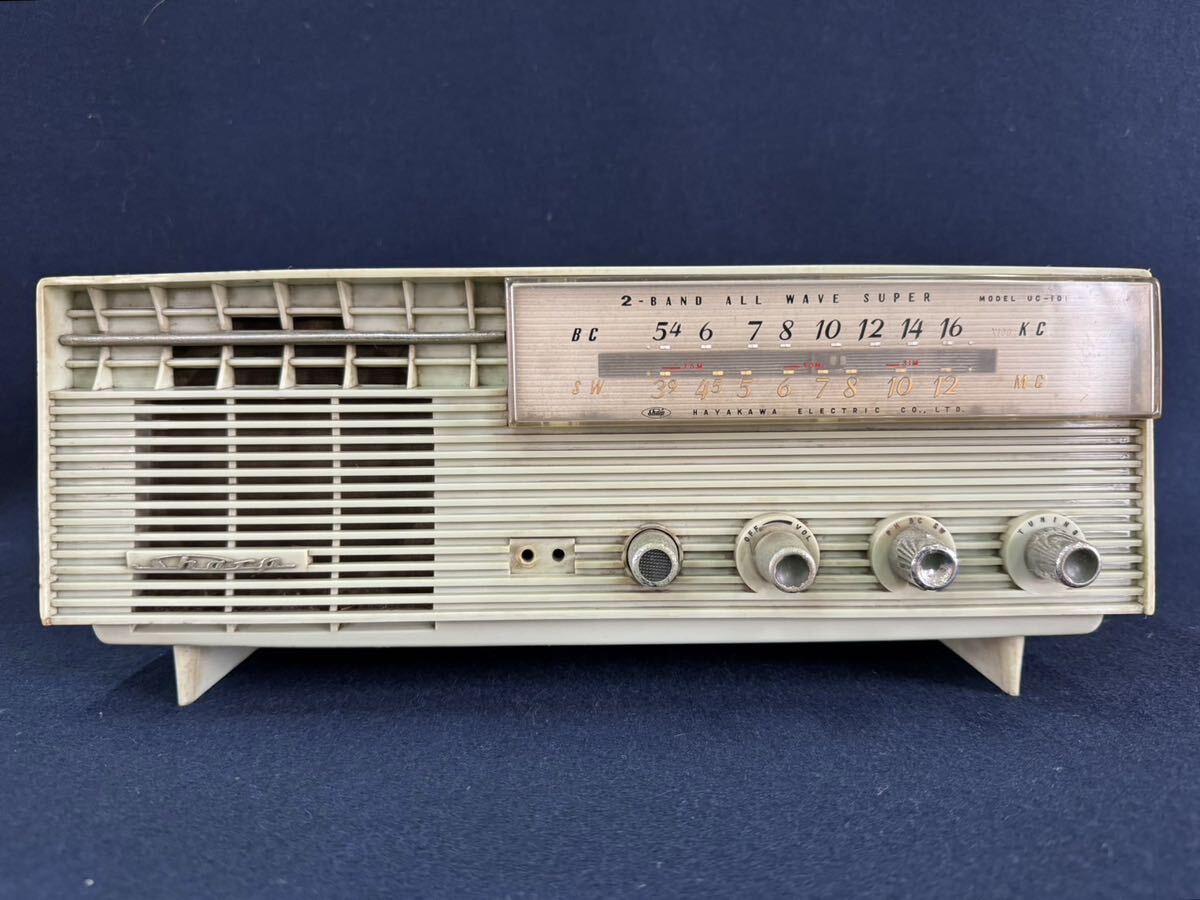 希少 昭和レトロ SHARP シャープ 真空管ラジオ UC-101型 通電音確認済み 当時物 アンティーク / 現状渡しの画像4