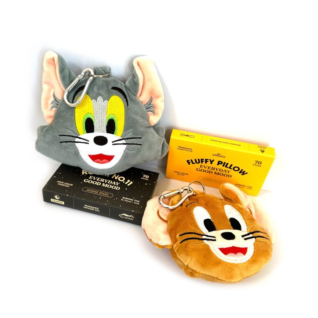 トムとジェリー ミニポーチ カラビナ付き JERRYデザイン コインケース 小物入れ 小銭入れ キーリング TOM & JERRY キャラクター