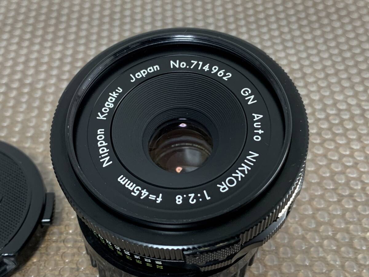★13790 ニコン/Nikon GN Auto NIKKOR 1:2.8 f=45mm Nippon Kogaku レンズ カメラ パンケーキレンズ★_画像3