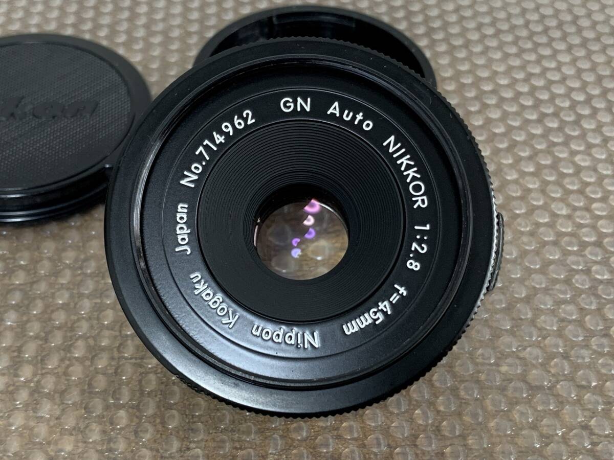 ★13790 ニコン/Nikon GN Auto NIKKOR 1:2.8 f=45mm Nippon Kogaku レンズ カメラ パンケーキレンズ★_画像5