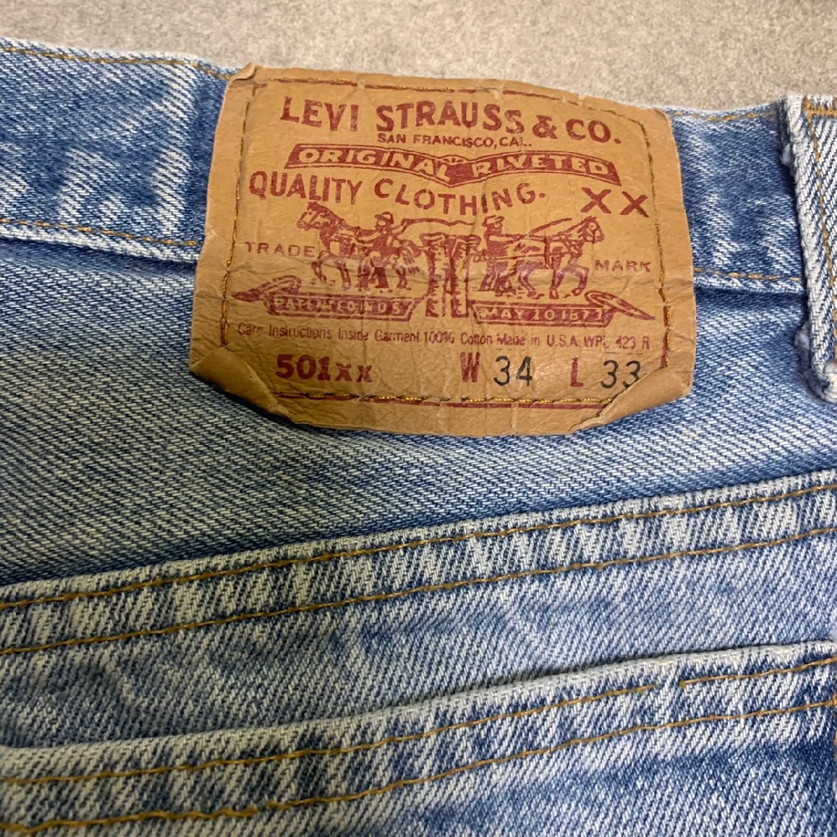 USA製 90年代 Levi's 501xx ビンテージ デニム 34×33 刻印546 MADE IN USA 90sの画像3