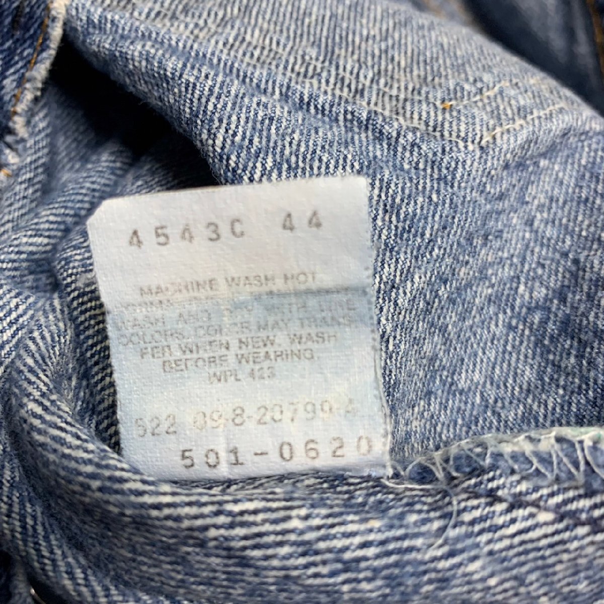 USA製 80年代 Levi's 501 ビンテージ デニム 33×30 刻印522 MADE IN USA 80s 脇割り ハチマルの画像6