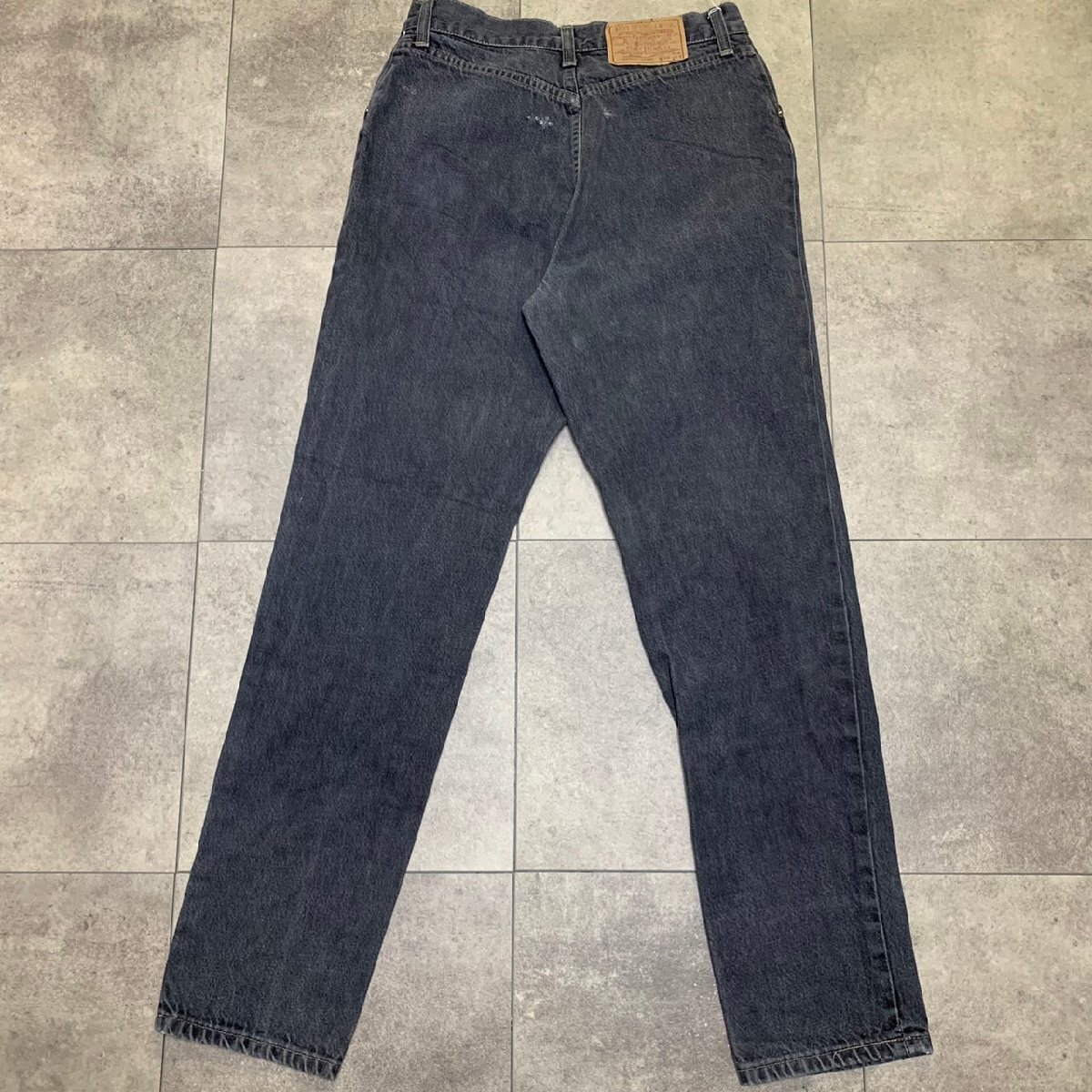 USA製 80年代 Levi's 501 ビンテージ ブラックデニム 30×32 刻印499 MADE IN USA 80s 先染め ハチマル 内股シングルの画像2