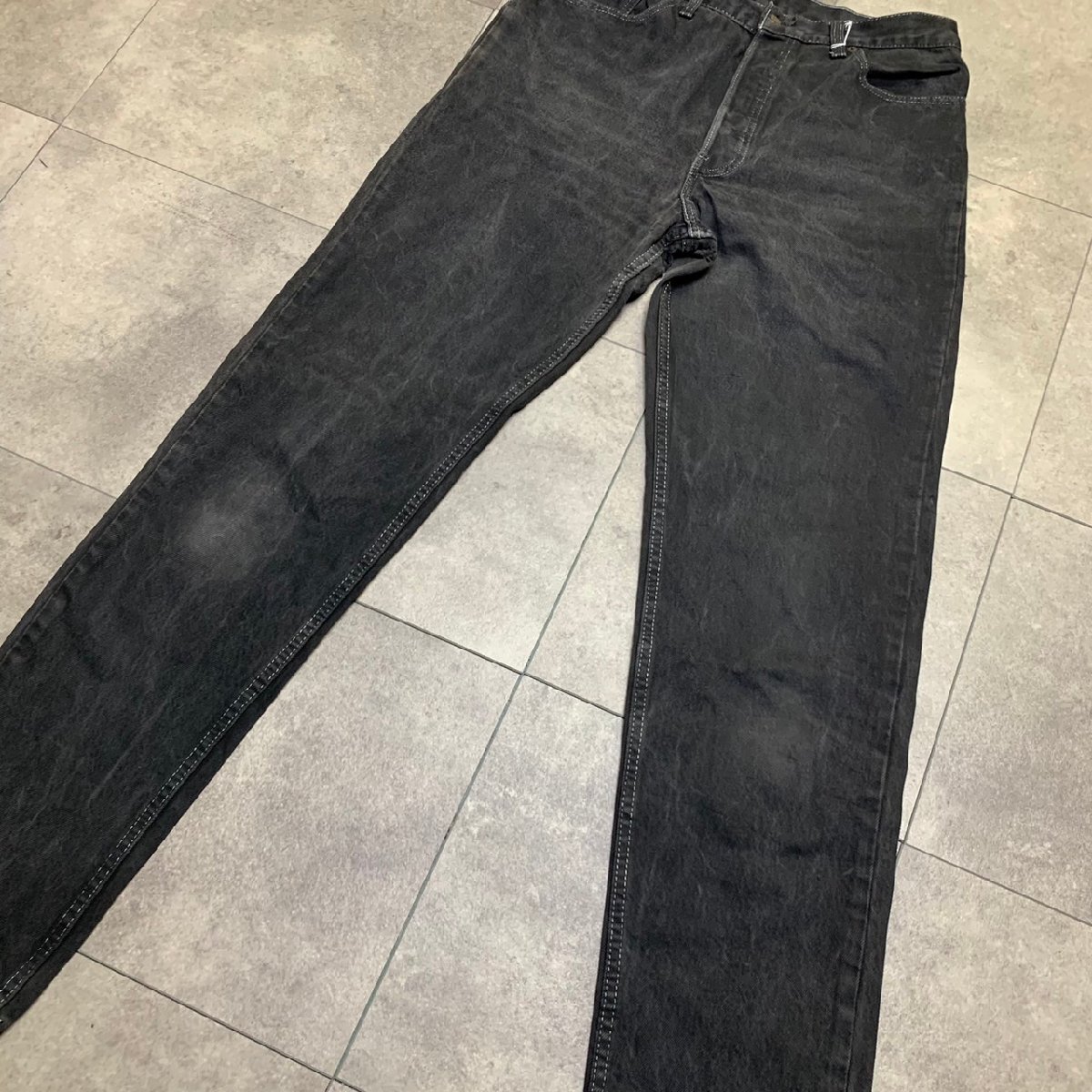 USA製 90年代 Levi's 501 ビンテージ ブラックデニム 刻印544 MADE IN USA 90s 先染め 脇割りの画像8