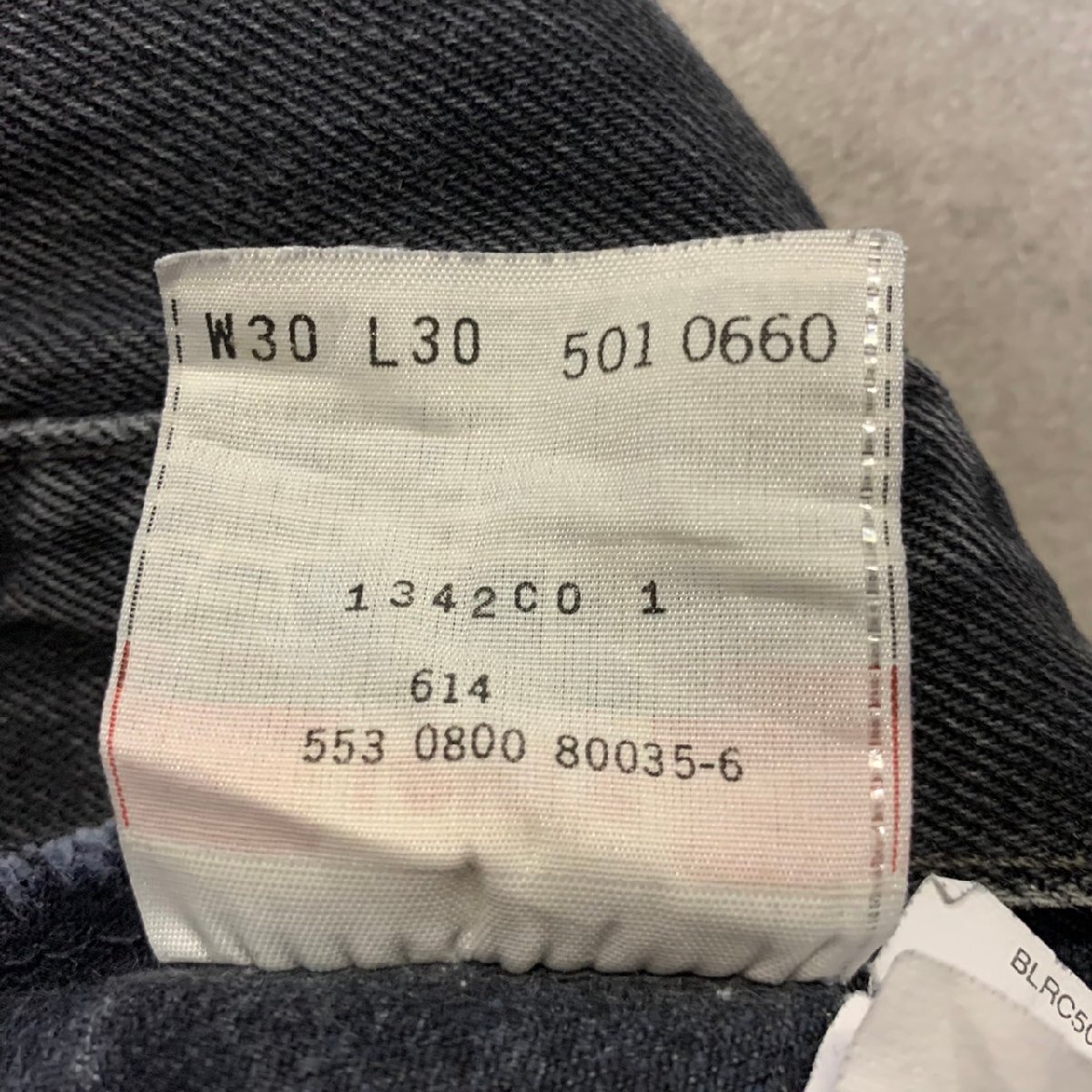 USA製 00年代 Levi's 501 ビンテージ デニム 30×30 刻印553 MADE IN USA 00s 後染め サルファー_画像6