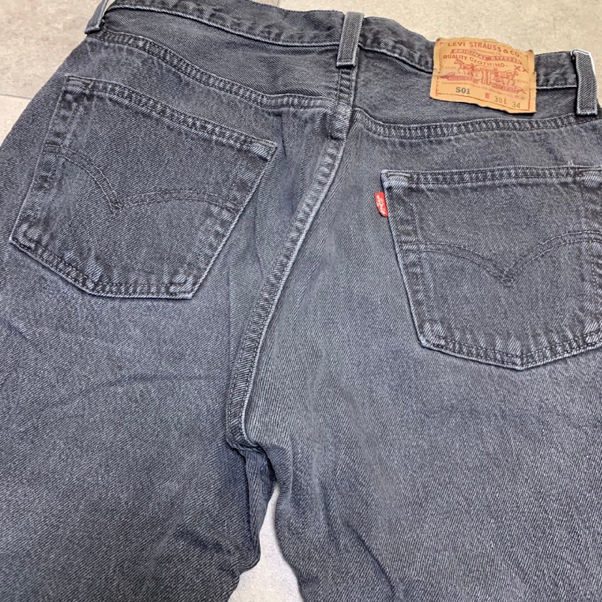 USA製 90年代 Levi's 501 ビンテージ デニム 30×34 刻印653 MADE IN USA 90s 後染め サルファーの画像4