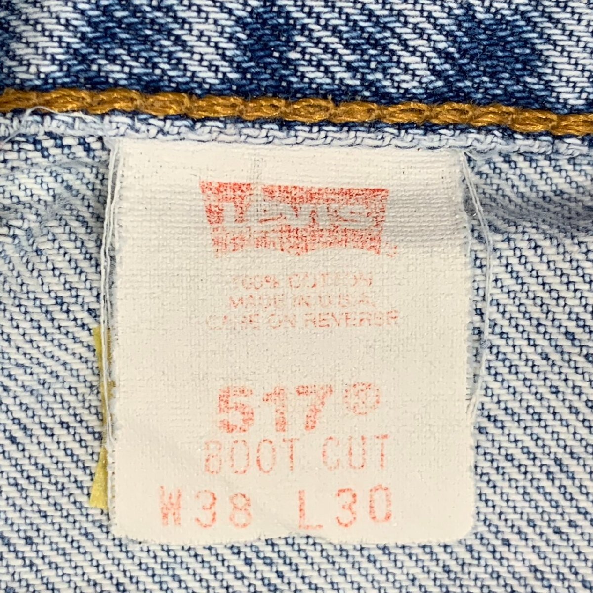 USA製 90年代 Levi's 517 ビンテージ デニム 38×30 刻印554 MADE IN USA 90sの画像8