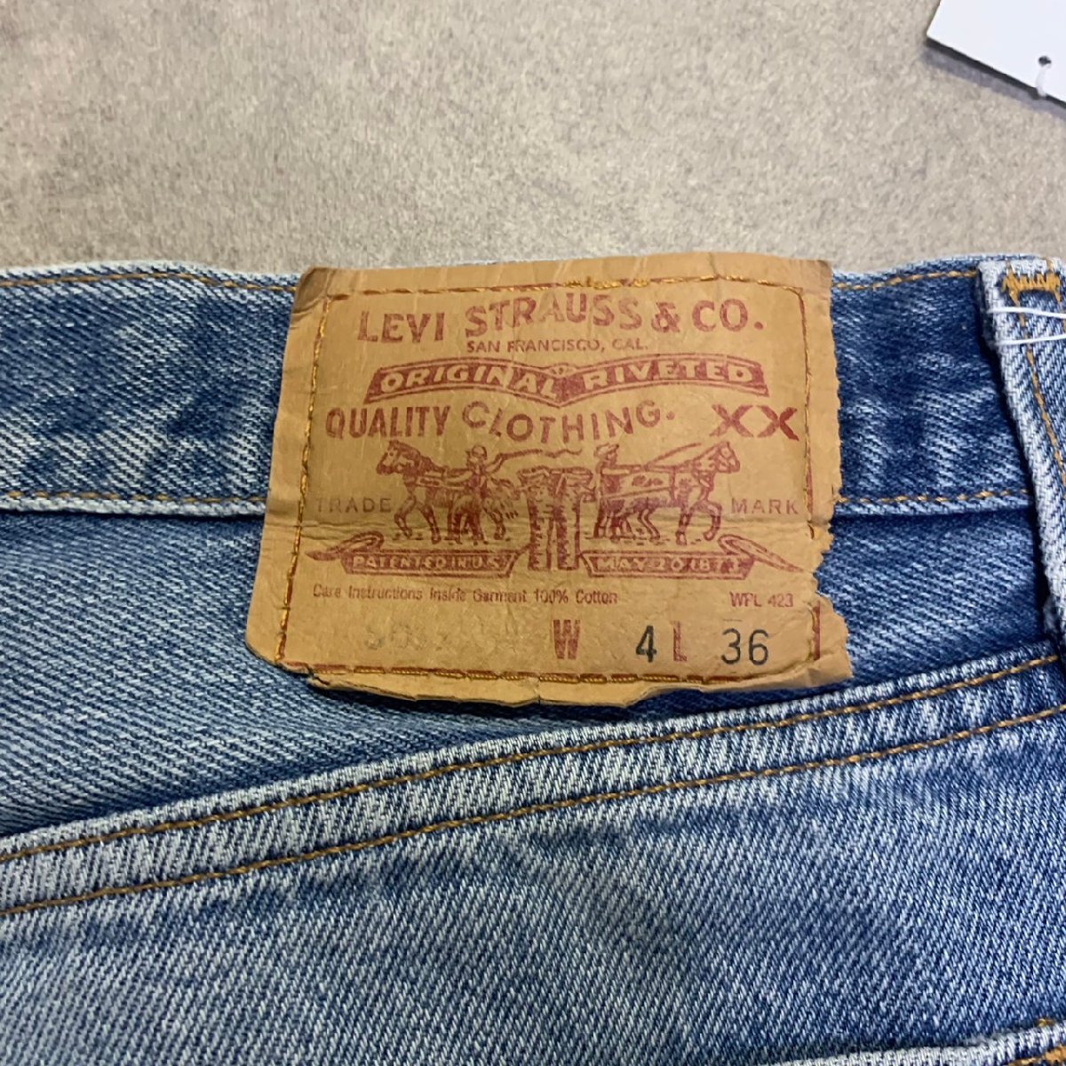 MEXICO製 00年代 Levi's 501 ビンテージ デニム 34×36 刻印647 MADE IN MEXICO 00sの画像3