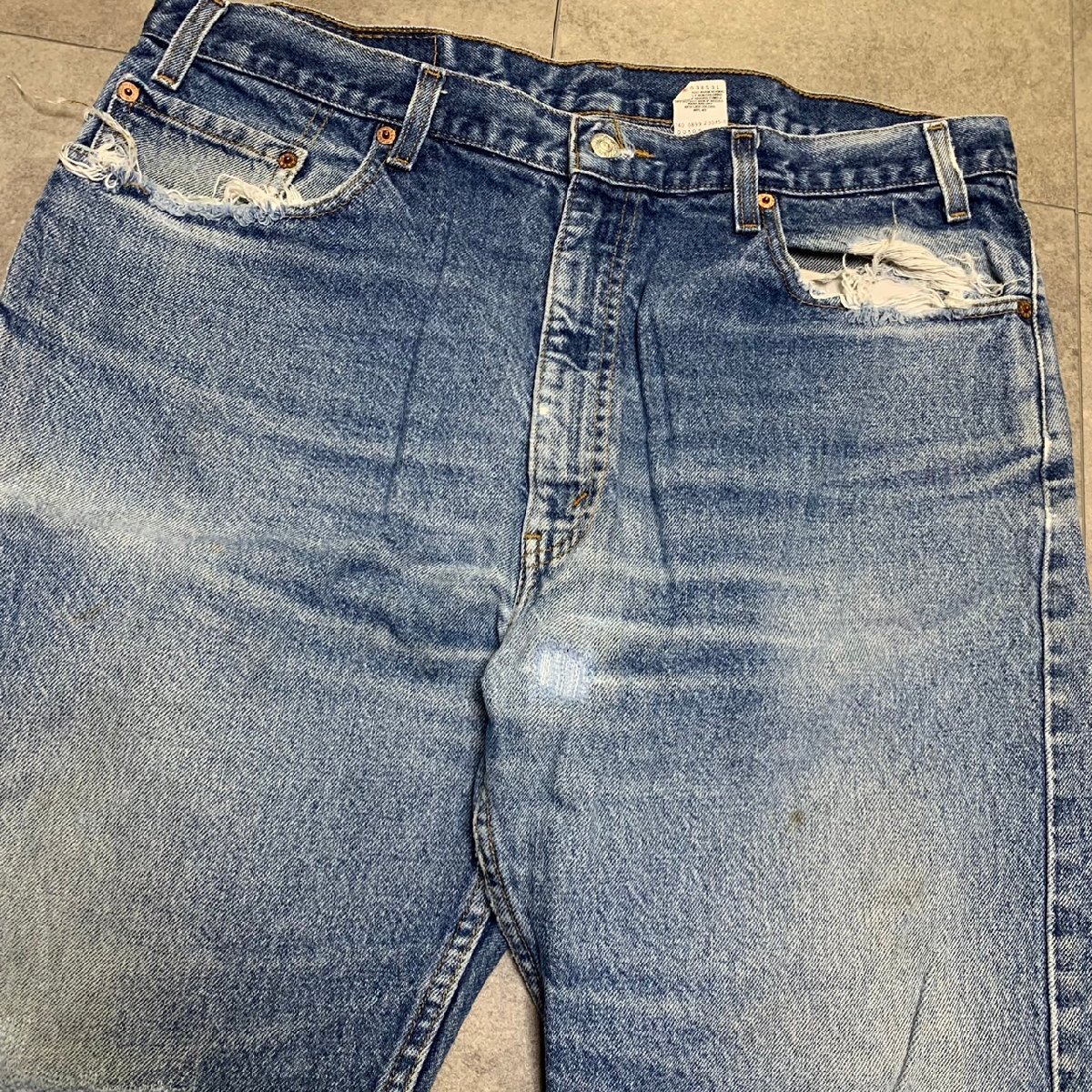 COLOMBIA製 90年代 Levi's 505 ビンテージ デニム 38×30 刻印740 MADE IN COLOMBIA 90sの画像9