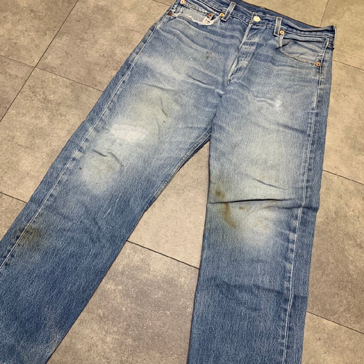 USA製 00年代 Levi's 501xx ビンテージ デニム 34×32 刻印555 MADE IN USA 00s バレンシア工場の画像8