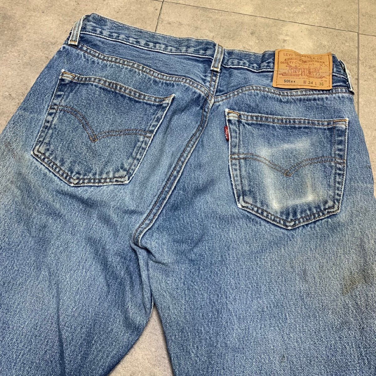 MEXICO製 00年代 Levi's 501xx ビンテージ デニム 34×36 刻印647 MADE IN MEXICO 00sの画像4