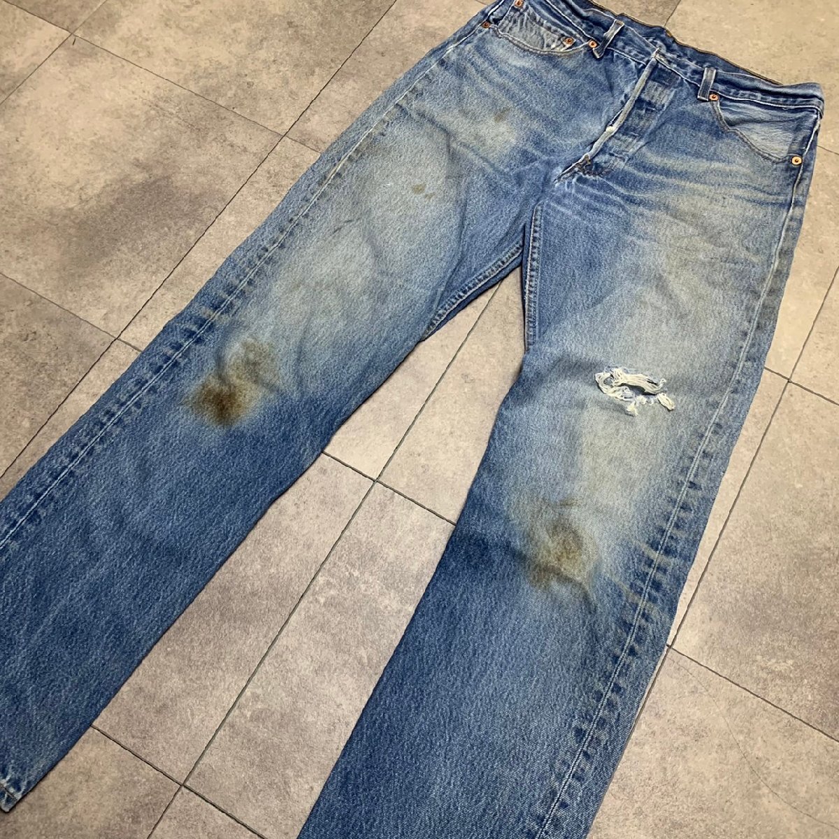 MEXICO製 00年代 Levi's 501xx ビンテージ デニム 34×36 刻印647 MADE IN MEXICO 00sの画像8