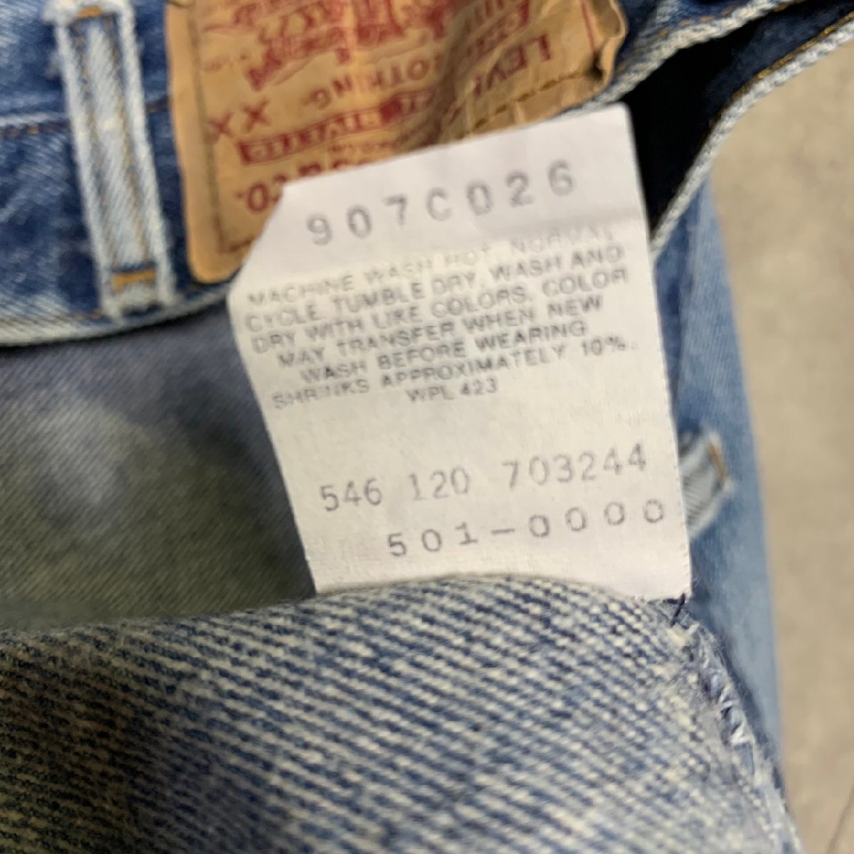 USA made 90 period Levi\'s 501xx Vintage Denim 40×34 stamp 546 MADE IN USA 90s
