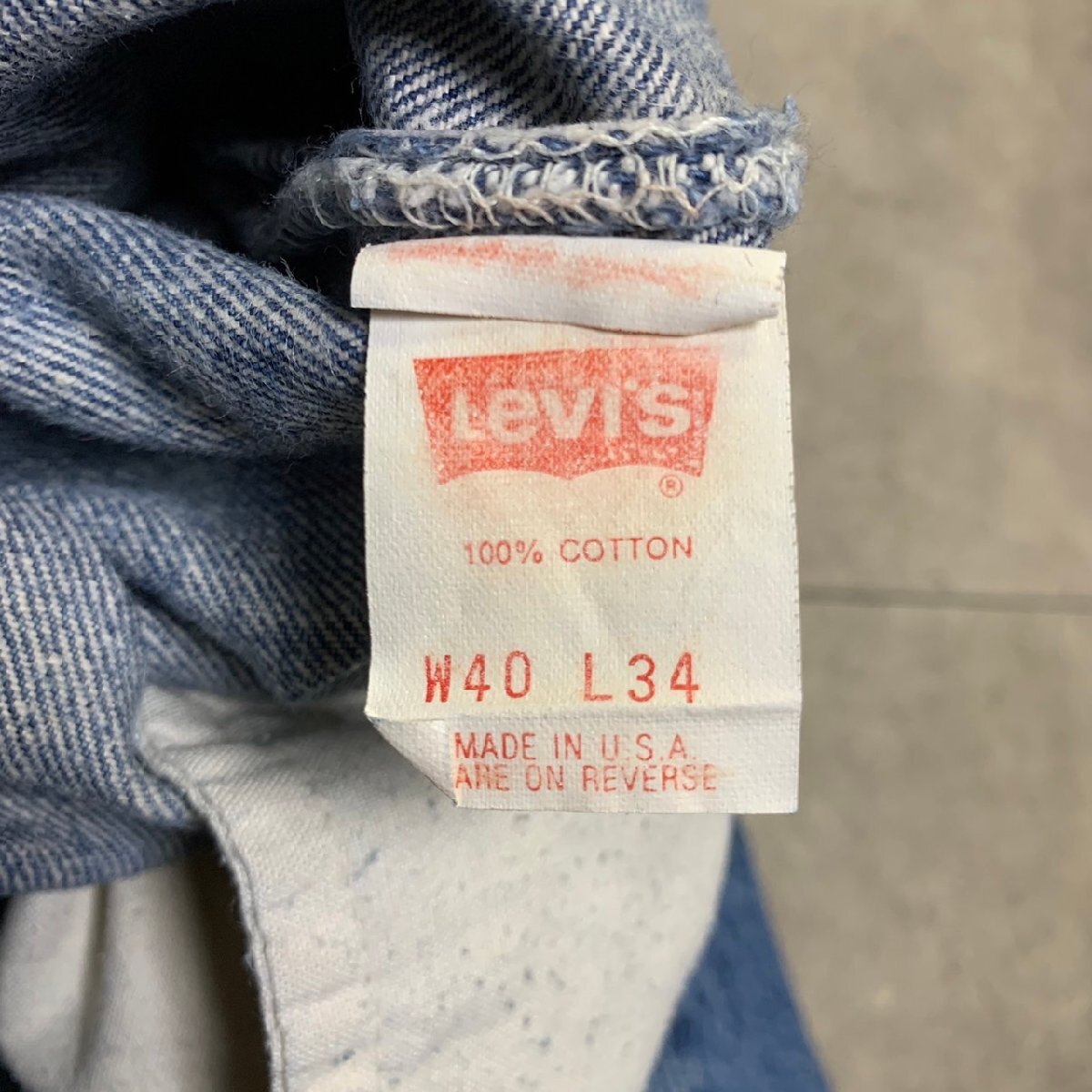 USA made 90 period Levi\'s 501xx Vintage Denim 40×34 stamp 546 MADE IN USA 90s