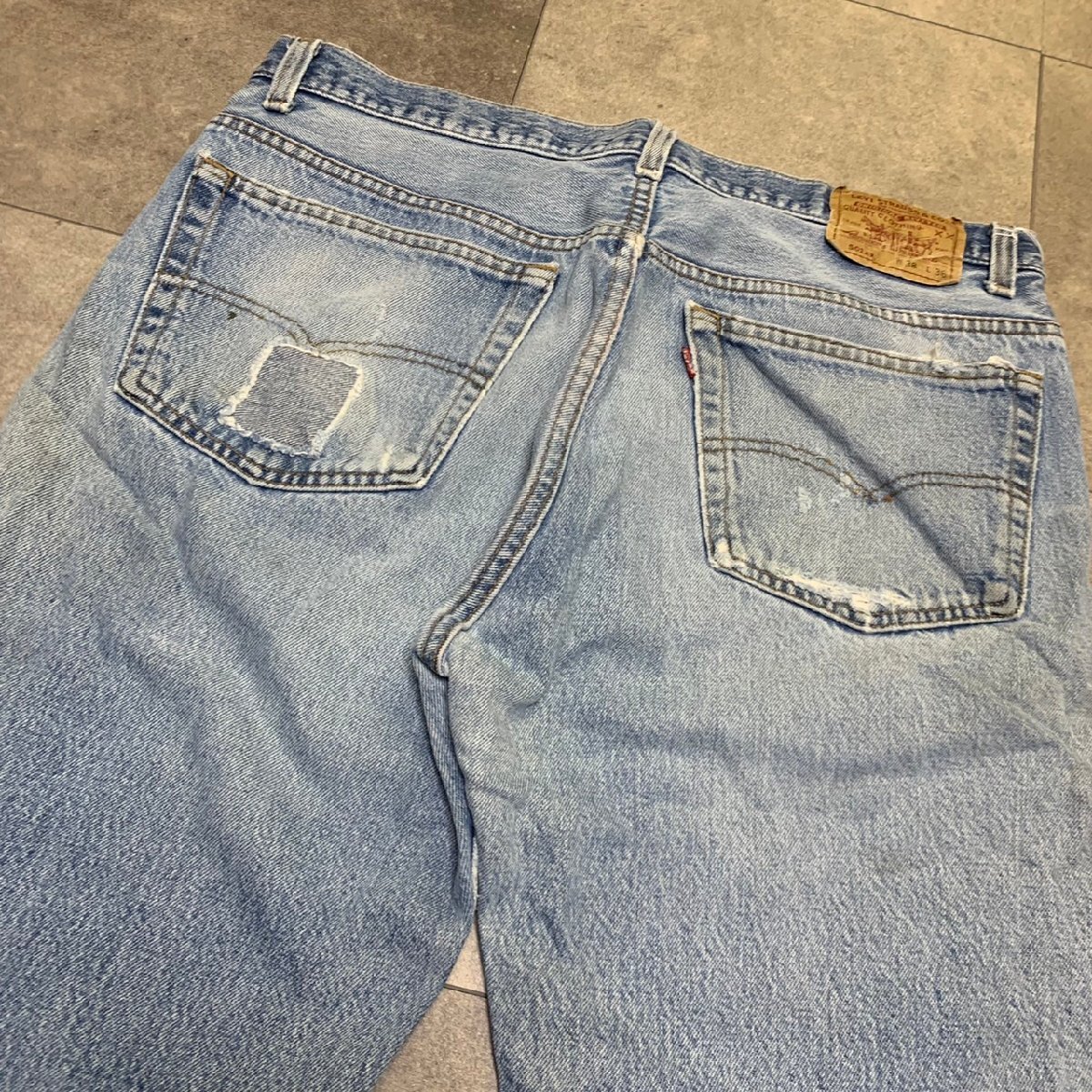 USA made 90 period Levi\'s 501xx Vintage Denim 38×36 stamp 552 MADE IN USA 90s