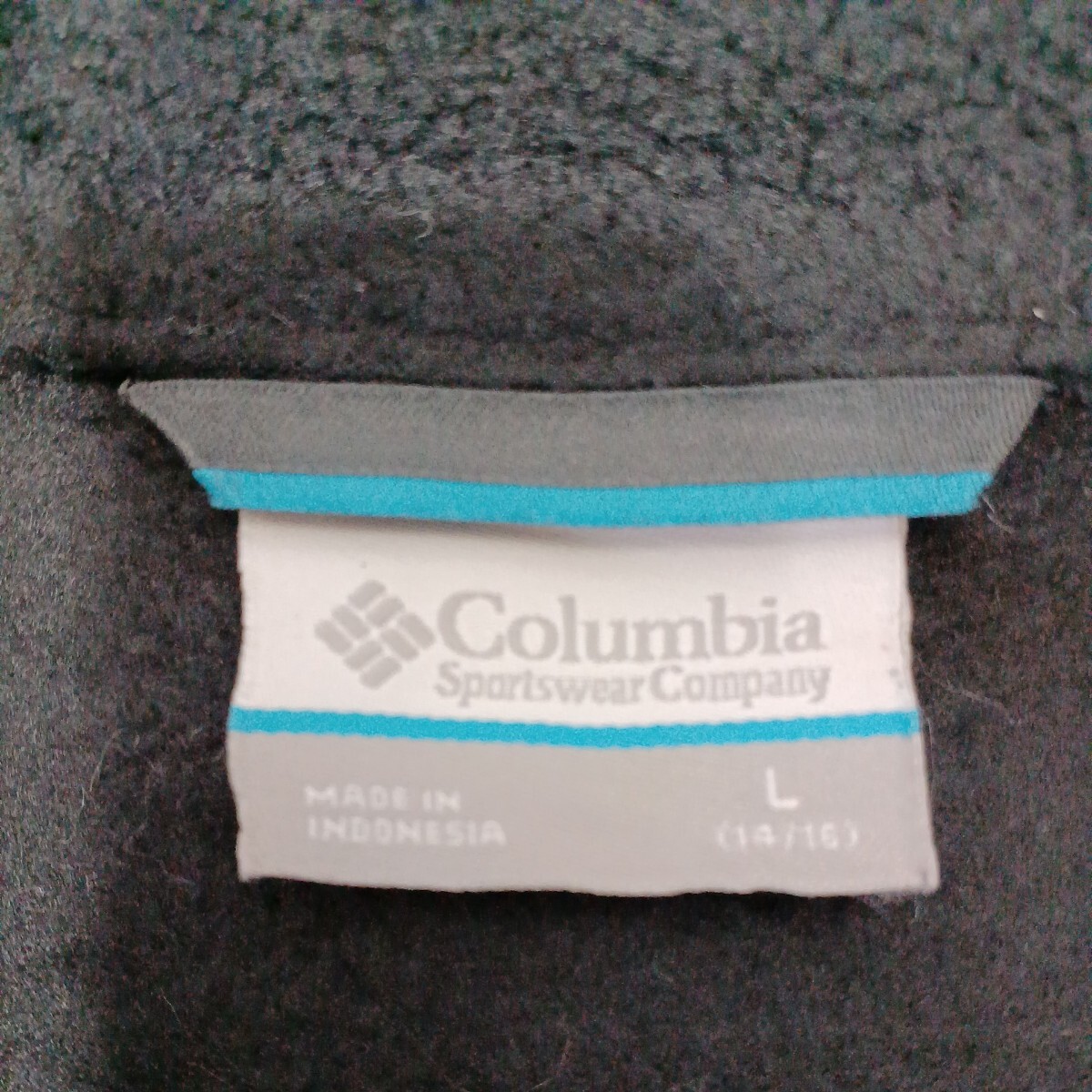 zal-88!US old clothes Colombia Columbia Kids fleece jacket * black US-L(14/16)( Japan size 155-165cm) outdoor 