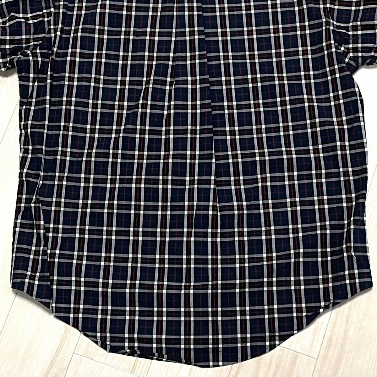 THE BAGGY バギー チェックシャツ タータンチェック B.Dシャツ ボタンダウンシャツ ネイビー系 Mサイズ 綿 コットン100% アイビー 大人気の画像6