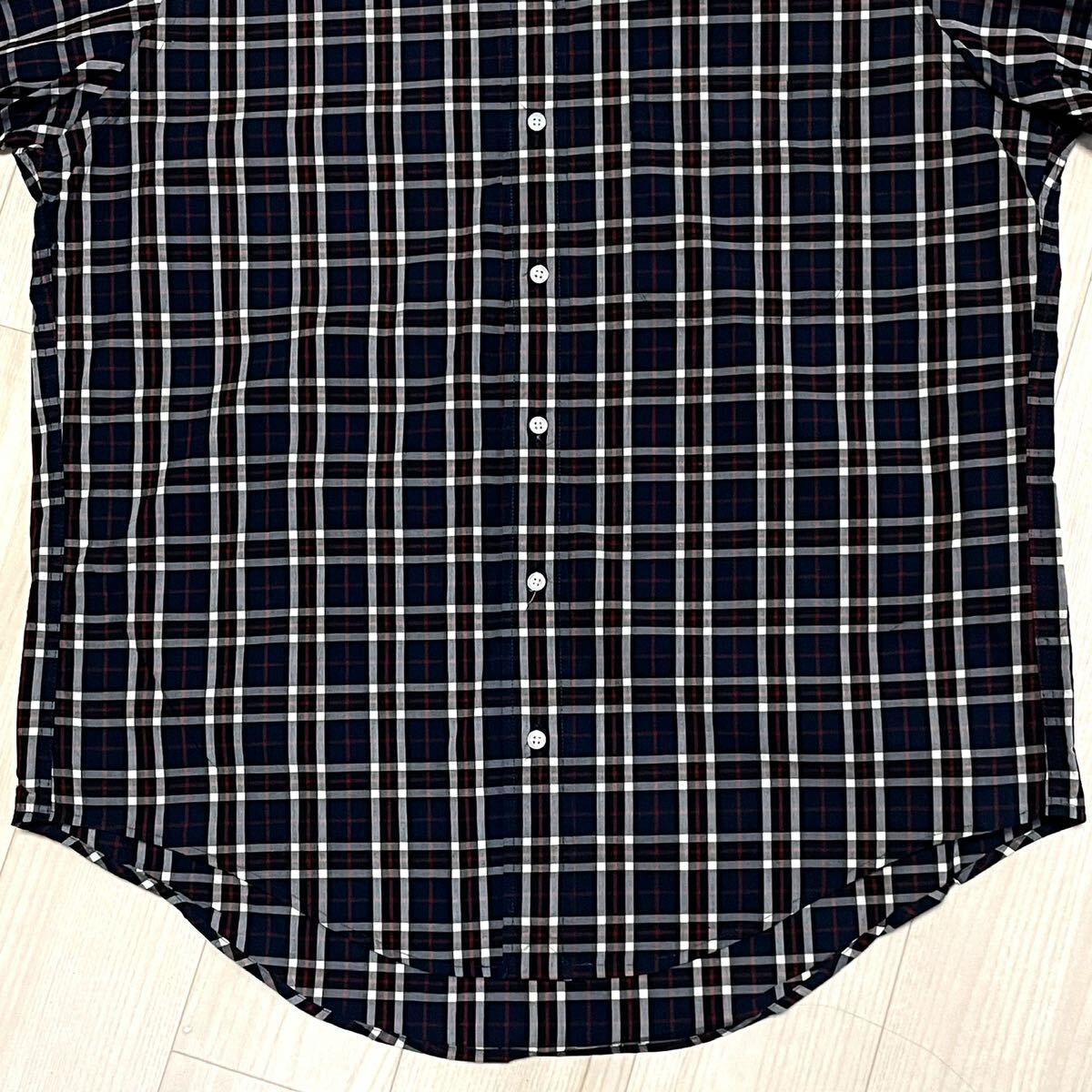 THE BAGGY バギー チェックシャツ タータンチェック B.Dシャツ ボタンダウンシャツ ネイビー系 Mサイズ 綿 コットン100% アイビー 大人気の画像4