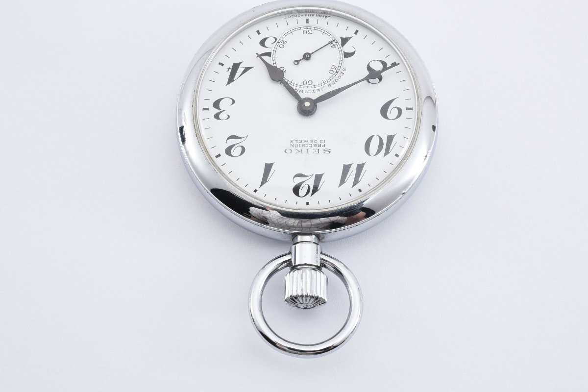 稼働品 セイコー 懐中時計 プレシジョン スモセコ 自動巻き メンズ 腕時計 SEIKOの画像3
